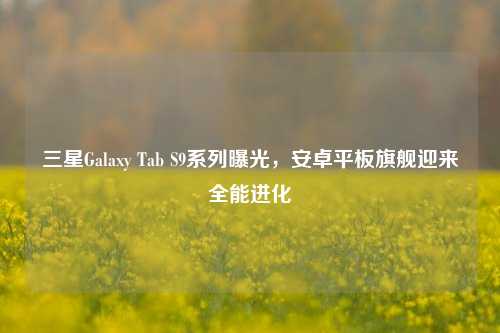 三星Galaxy Tab S9系列曝光，安卓平板旗舰迎来全能进化