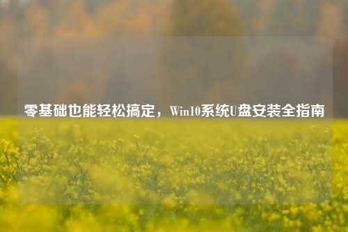 零基础也能轻松搞定，Win10系统U盘安装全指南
