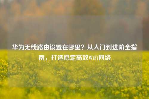 华为无线路由设置在哪里？从入门到进阶全指南，打造稳定高效WiFi网络