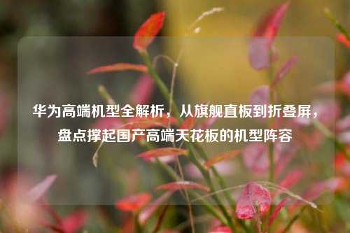 华为高端机型全解析，从旗舰直板到折叠屏，盘点撑起国产高端天花板的机型阵容