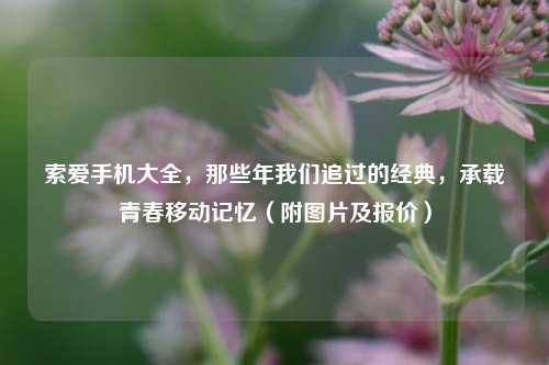 索爱手机大全，那些年我们追过的经典，承载青春移动记忆（附图片及报价）