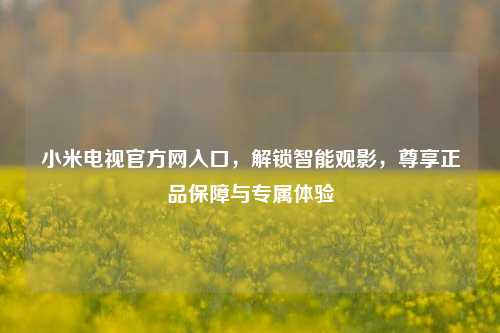 小米电视官方网入口,解锁智能观影,尊享正品保障与专属体验