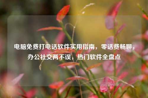 电脑免费打电话软件实用指南，零话费畅聊，办公社交两不误，热门软件全盘点