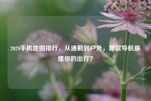 2024手机地图排行，从通勤到户外，哪款导航最懂你的出行？