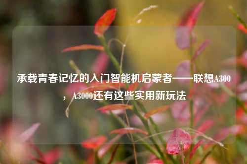 承载青春记忆的入门智能机启蒙者——联想A300，A3000还有这些实用新玩法
