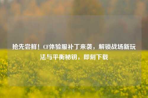 抢先尝鲜！CF体验服补丁来袭，解锁战场新玩法与平衡秘钥，即刻下载