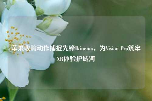 苹果收购动作捕捉先锋Ikinema，为Vision Pro筑牢XR体验护城河
