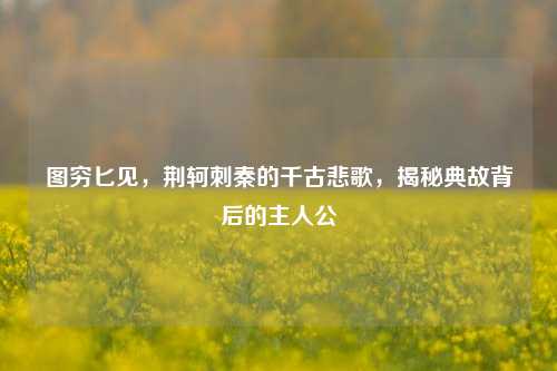 图穷匕见，荆轲刺秦的千古悲歌，揭秘典故背后的主人公