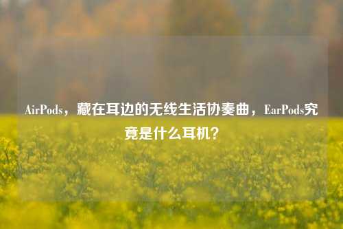 AirPods,藏在耳边的无线生活协奏曲,EarPods究竟是什么耳机?