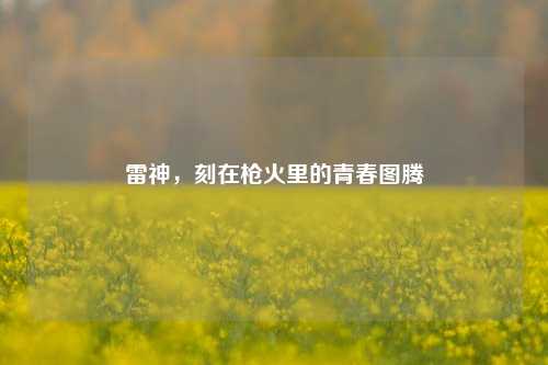 雷神,刻在枪火里的青春图腾