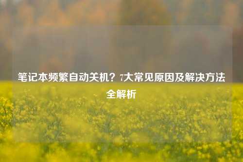 笔记本频繁自动关机？7大常见原因及解决方法全解析