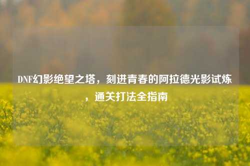 DNF幻影绝望之塔，刻进青春的阿拉德光影试炼，通关打法全指南