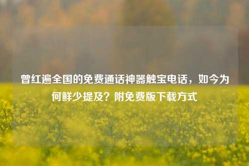 曾红遍全国的免费通话神器触宝电话，如今为何鲜少提及？附免费版下载方式
