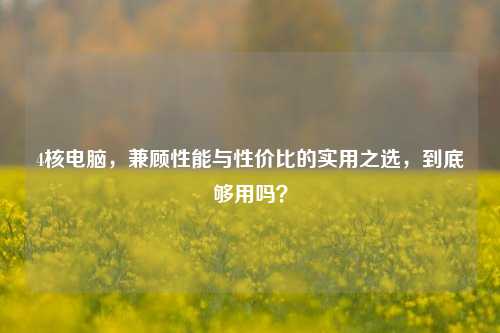 4核电脑,兼顾性能与性价比的实用之选,到底够用吗?