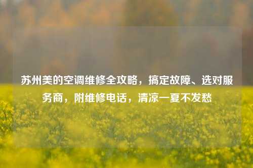 苏州美的空调维修全攻略,搞定故障、选对服务商,附维修电话,清凉一夏不发愁