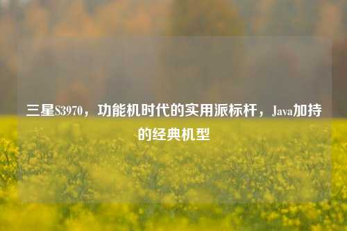 三星S3970，功能机时代的实用派标杆，Java加持的经典机型