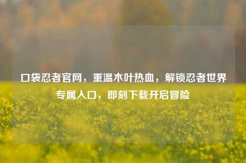 口袋忍者官网，重温木叶热血，解锁忍者世界专属入口，即刻下载开启冒险