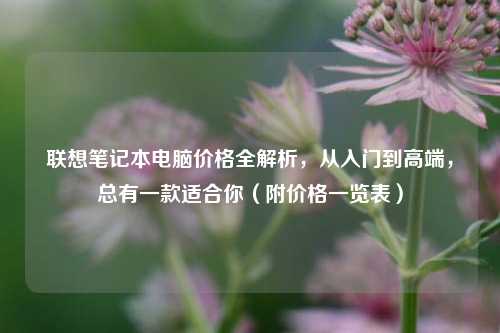 联想笔记本电脑价格全解析，从入门到高端，总有一款适合你（附价格一览表）