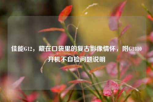 佳能G12，藏在口袋里的复古影像情怀，附G1810开机不自检问题说明