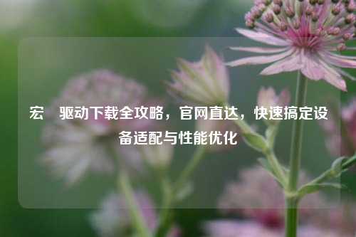 宏碁驱动下载全攻略，官网直达，快速搞定设备适配与性能优化