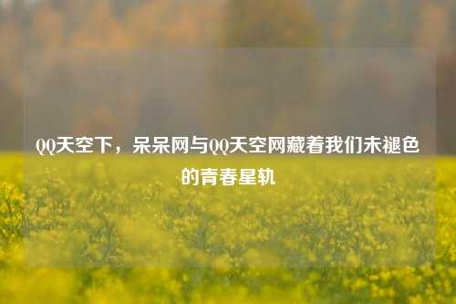 QQ天空下,呆呆网与QQ天空网藏着我们未褪色的青春星轨