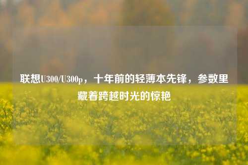 联想U300/U300p，十年前的轻薄本先锋，参数里藏着跨越时光的惊艳