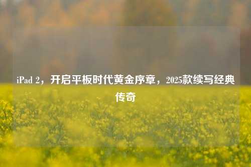 iPad 2,开启平板时代黄金序章,2025款续写经典传奇