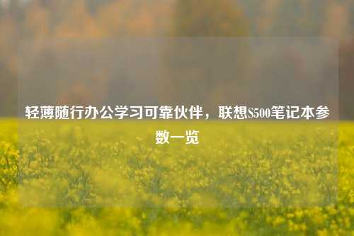 轻薄随行办公学习可靠伙伴，联想S500笔记本参数一览