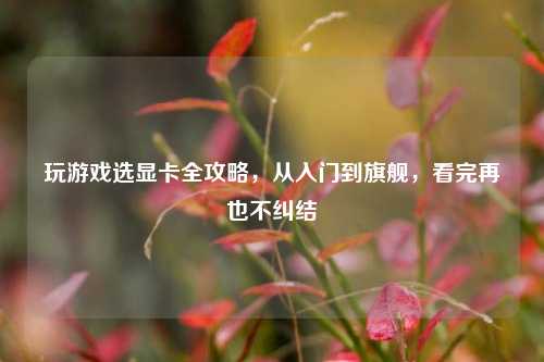 玩游戏选显卡全攻略，从入门到旗舰，看完再也不纠结