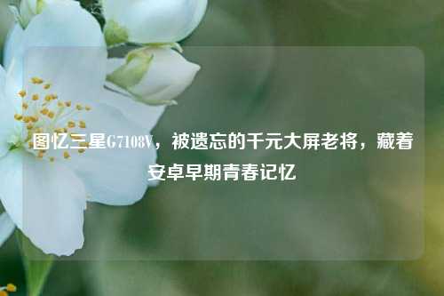 图忆三星G7108V,被遗忘的千元大屏老将,藏着安卓早期青春记忆