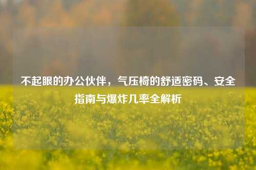 不起眼的办公伙伴，气压椅的舒适密码、安全指南与爆炸几率全解析