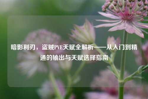 暗影利刃，盗贼PVE天赋全解析——从入门到精通的输出与天赋选择指南