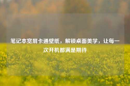 笔记本宽屏卡通壁纸，解锁桌面美学，让每一次开机都满是期待