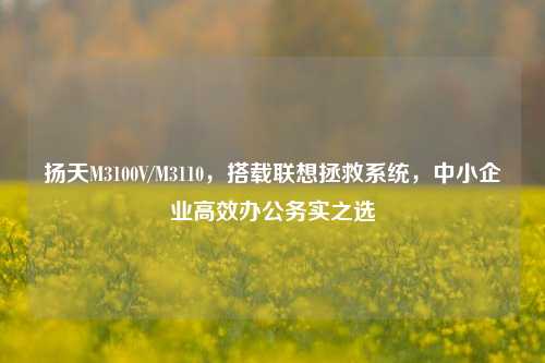 扬天M3100V/M3110，搭载联想拯救系统，中小企业高效办公务实之选