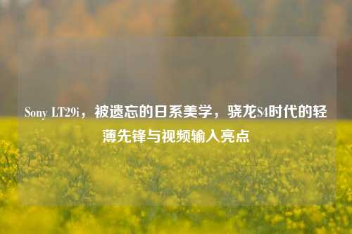 Sony LT29i,被遗忘的日系美学,骁龙S4时代的轻薄先锋与视频输入亮点