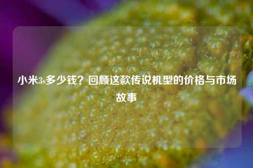 小米3s多少钱？回顾这款传说机型的价格与市场故事
