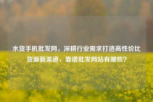 水货手机批发网,深耕行业需求打造高性价比货源新渠道,靠谱批发网站有哪些?