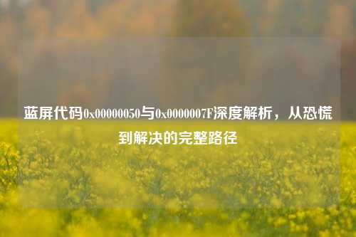 蓝屏代码0x00000050与0x0000007F深度解析,从恐慌到解决的完整路径