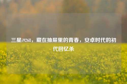 三星i9268，藏在抽屉里的青春，安卓时代的初代回忆杀