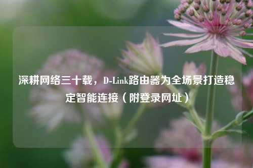 深耕网络三十载，D-Link路由器为全场景打造稳定智能连接（附登录网址）