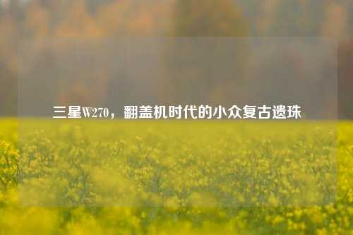 三星W270，翻盖机时代的小众复古遗珠