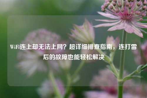 WiFi连上却无法上网？超详细排查指南，连打雷后的故障也能轻松解决