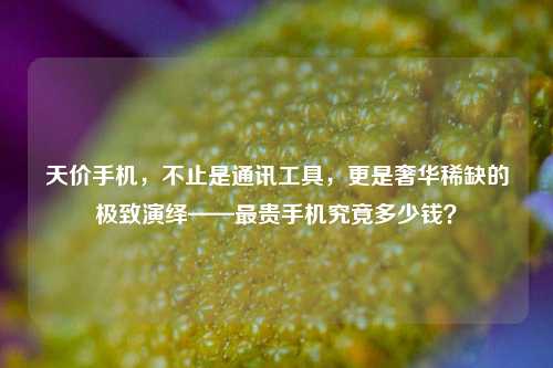天价手机，不止是通讯工具，更是奢华稀缺的极致演绎——最贵手机究竟多少钱？