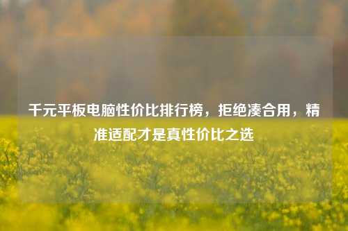 千元平板电脑性价比排行榜，拒绝凑合用，精准适配才是真性价比之选