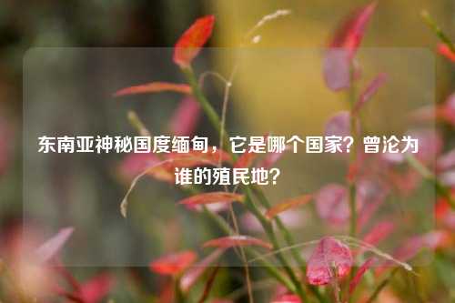 东南亚神秘国度缅甸,它是哪个国家?曾沦为谁的殖民地?