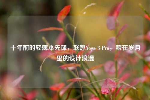 十年前的轻薄本先锋,联想Yoga 3 Pro,藏在岁月里的设计浪漫