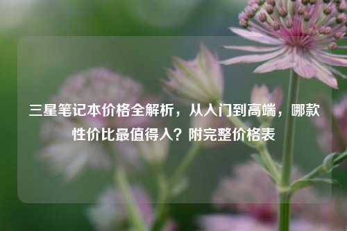 三星笔记本价格全解析，从入门到高端，哪款性价比最值得入？附完整价格表