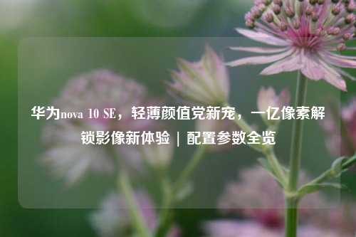 华为nova 10 SE，轻薄颜值党新宠，一亿像素解锁影像新体验 | 配置参数全览