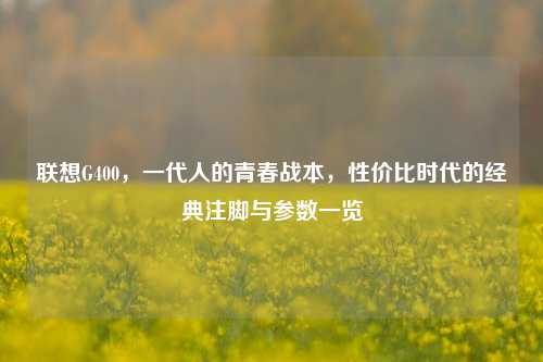 联想G400，一代人的青春战本，性价比时代的经典注脚与参数一览