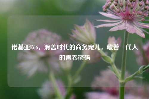 诺基亚E66,滑盖时代的商务宠儿,藏着一代人的青春密码